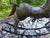 Vintage Handcrafted Hammered Metal Rocking Horse Sculpture For Sale - Image 17 of 18