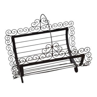 1950s Mid-Century Italian Hollywood Regency Firewood Holder, For Sale