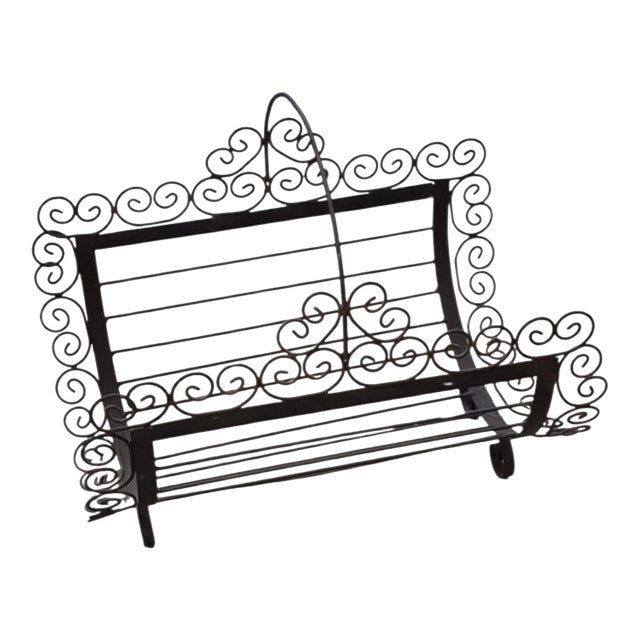 1950s Mid-Century Italian Hollywood Regency Firewood Holder, For Sale