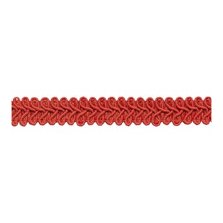 Sample - Schumacher Astor Braid Indoor & Outdoor in Red For Sale