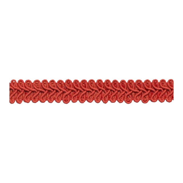 Sample - Schumacher Astor Braid Indoor & Outdoor in Red For Sale