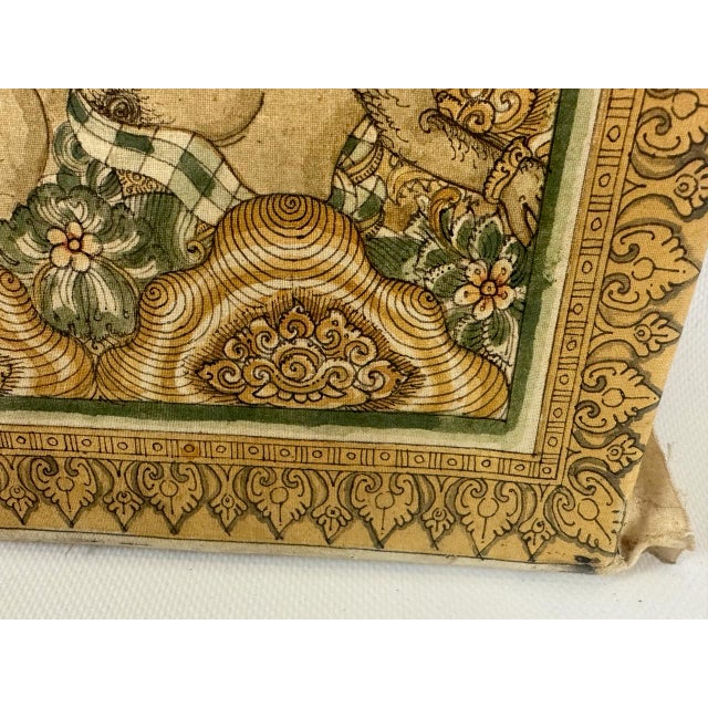 Balinese Traditional Kamasan Painting, Indonesia, 1960 For Sale - Image 4 of 10
