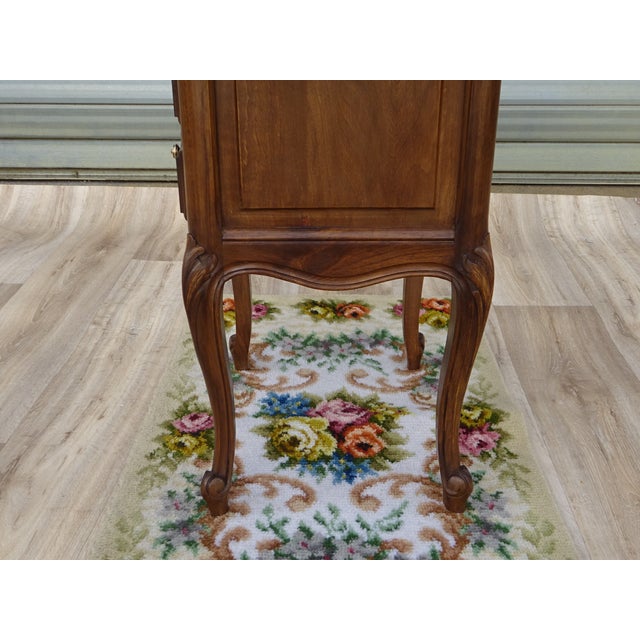 Louis XV Walnut Bedside Table, 1960s For Sale - Image 15 of 18