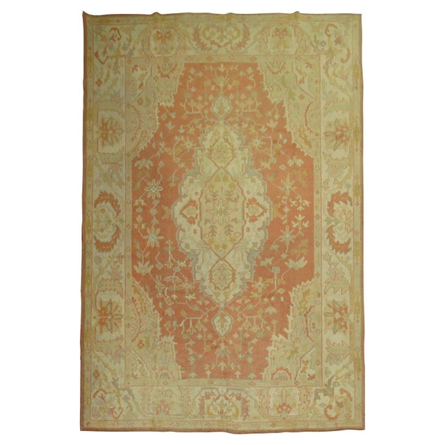 Antique Oushak Rug For Sale - Image 9 of 18