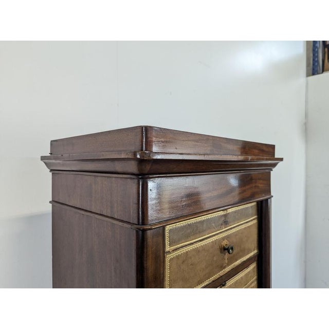 Louis Philippe Style Mahogany Notary Filing Cabinet For Sale - Image 4 of 8