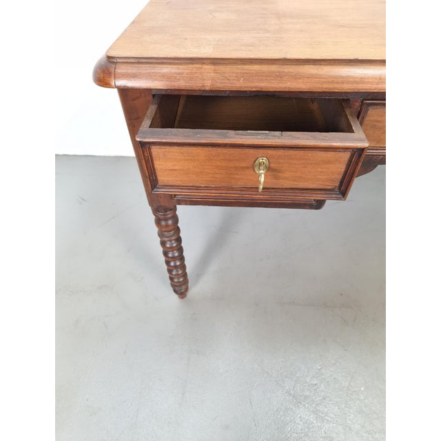 English Bobbin-Turned Wooden Desk, 1960s For Sale - Image 14 of 15