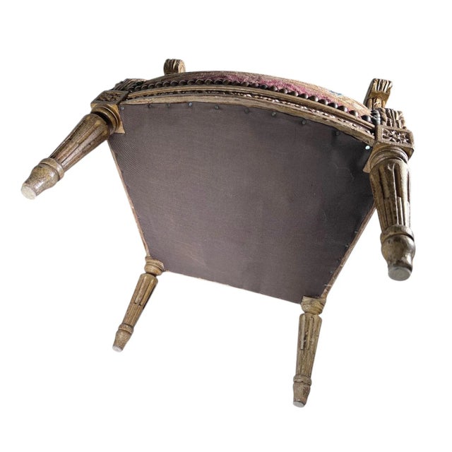 Early 19th Century Fabulous Louis XVI Style Miniature Chair With Original Petit Point Upholstery For Sale - Image 16 of 16