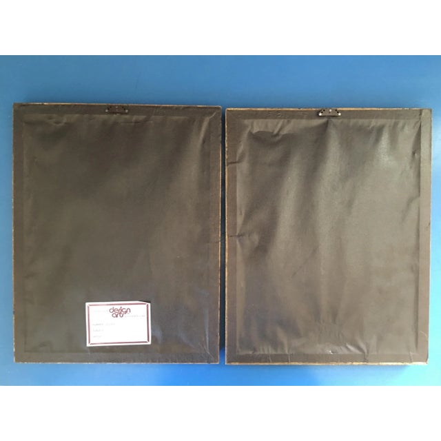 Vintage Asian Art and Pressed Leaf Decor - Set of 2 For Sale - Image 11 of 13