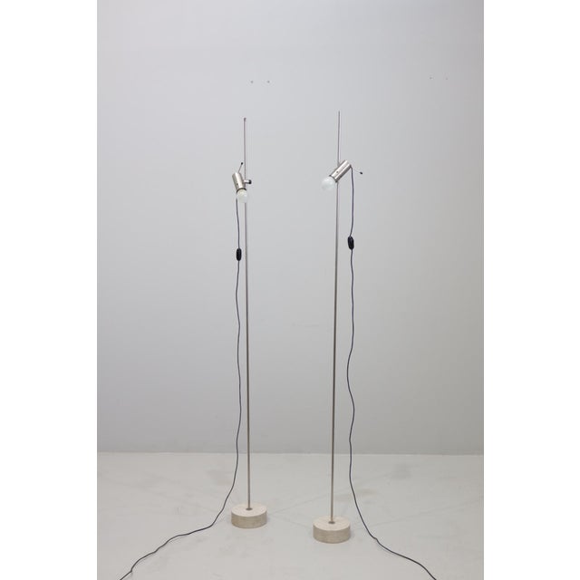 Metal Vintage Floor Lamps by Tito Agnoli for Oluce, 1950, Set of 2 For Sale - Image 7 of 14