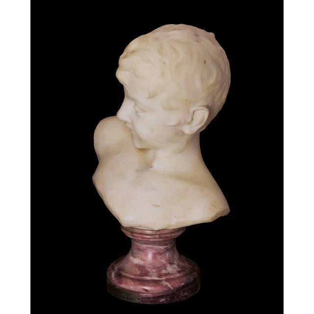 Emile Jespers, Scherzo Bust, 1890, Marble For Sale - Image 4 of 9