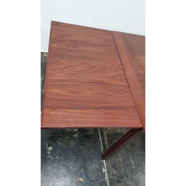 Vintage 1960s Danish Modern Rosewood Extendable Dining Table Made in Denmark For Sale - Image 10 of 13