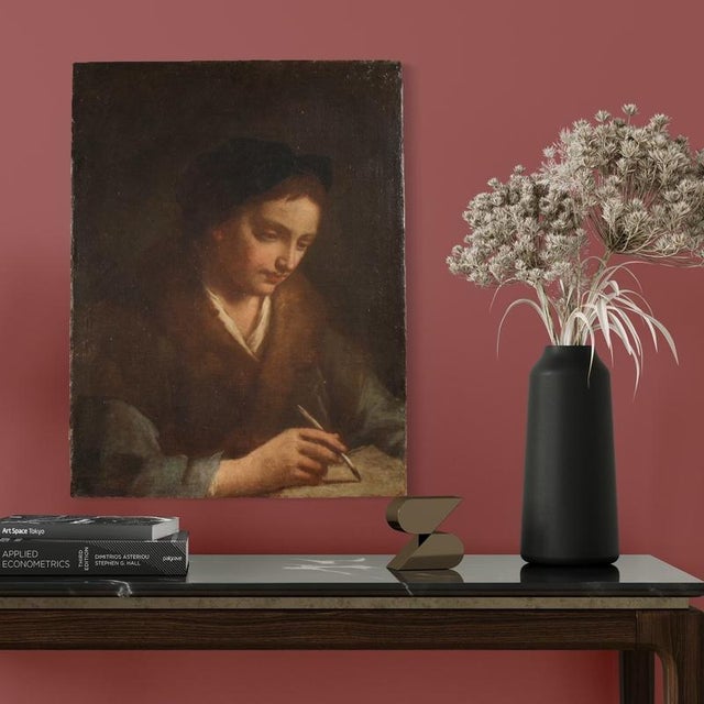Italian Artist, Portrait, 17th Century, Oil Painting on Canvas For Sale - Image 7 of 16