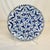 Ceramic Mid-Century Boho Chic Mexican Folk Art Hand Painted Pottery Plate in Blue & White For Sale - Image 7 of 9