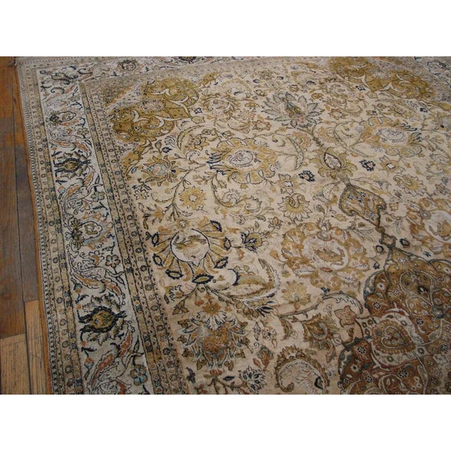 1950s Mid 20th Century Persian Silk Qum Carpet For Sale - Image 5 of 9