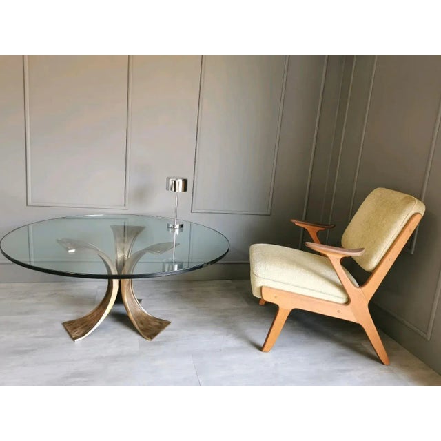 Brutalist Patinated Bronze and Thick Glass Coffee Table, Italy, 1980s For Sale - Image 6 of 11