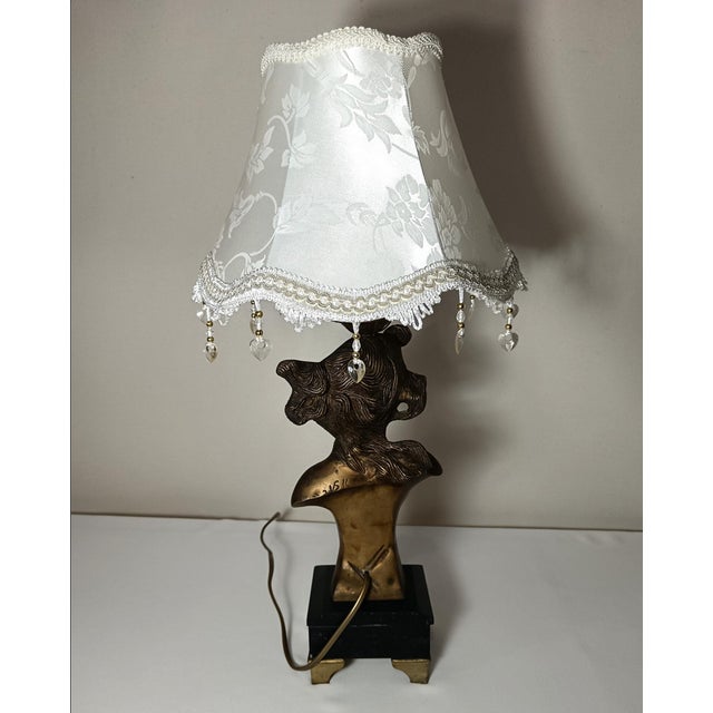 Art Nouveau Sculptural Bronze Table Lamp by Emmanuel Villanis, France, 19th Century For Sale - Image 5 of 15