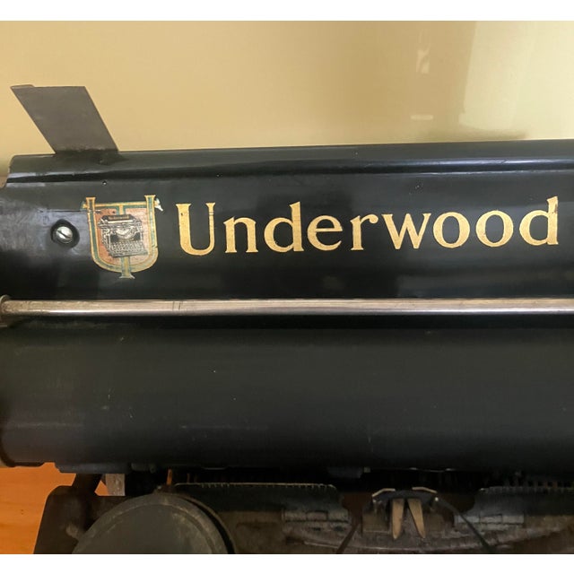 Metal Antique Underwood Typewriter No.5 For Sale - Image 7 of 10