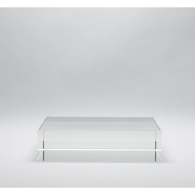 2020s Crystal Base Riser Clear 8x8” by Ka Glass For Sale - Image 5 of 9