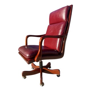 Fine Hancock & Moore Swivel-Tilt Leather Executive Chair For Sale