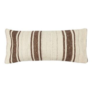 14"x28" Vintage Kilim Cushion Cover. Hemp Throw Pillow. Lumbar Pillow Cover For Sale