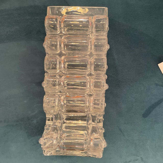 Mid - Century Modern Silhouette Textured Glass Vase For Sale In Miami - Image 6 of 13