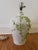 Mid-Century Modern Vintage Ceramic Lamp With Applied Green Floral Motif For Sale - Image 3 of 6