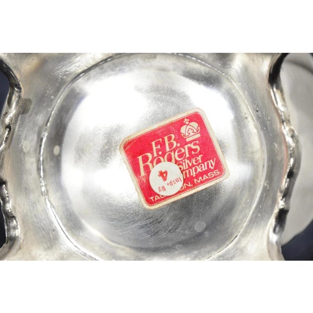 Vintage Fb Rogers Victorian Silver Plated Tea Set With Tilting Pot - 6 PCS For Sale - Image 10 of 12
