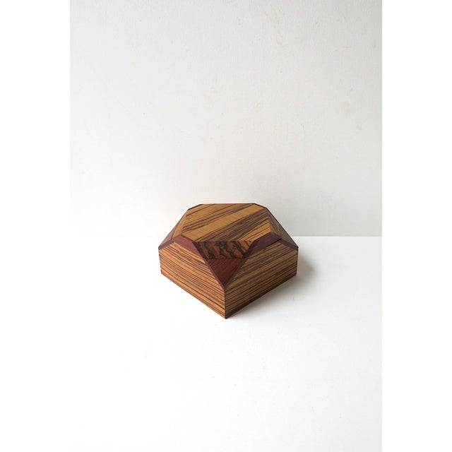 Postmodern Studio Wood Jewelry Box For Sale - Image 3 of 11