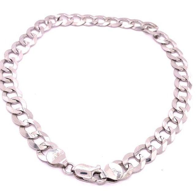 2010s 14 Karat White Gold Fancy Link Bracelet For Sale - Image 5 of 7