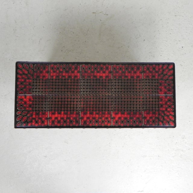 Mid-Century Brutalist Tile Table with 10 Tiles and Steel Frame, 1960s For Sale - Image 11 of 18