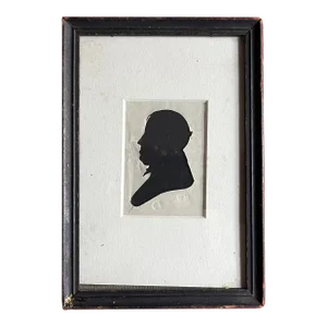 Antique 19th C. American Classical Peale Silhouette Portrait