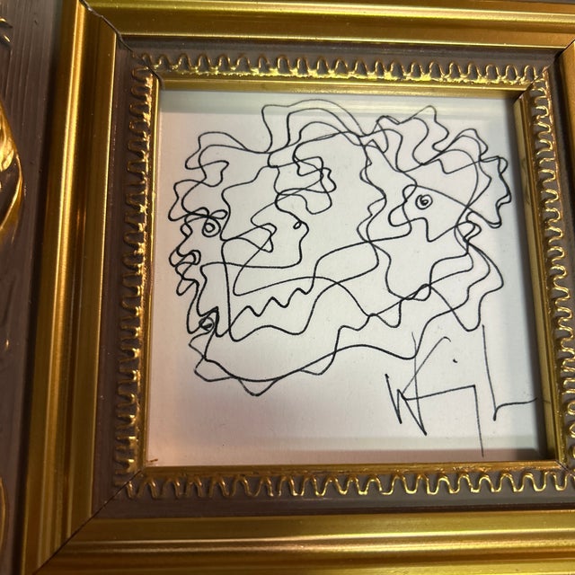 Two Contemporary Original Wayne Cunningham Abstract Pen and Ink Drawings - Set of Two For Sale In Philadelphia - Image 6 of 7