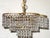 Brass and Lead Crystal 3-Light Chandelier from Palwa, 1960s For Sale - Image 10 of 10