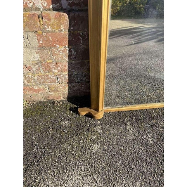 Large Antique 19th Century English Gilt Arched Top Overmantle Mirror For Sale - Image 4 of 7