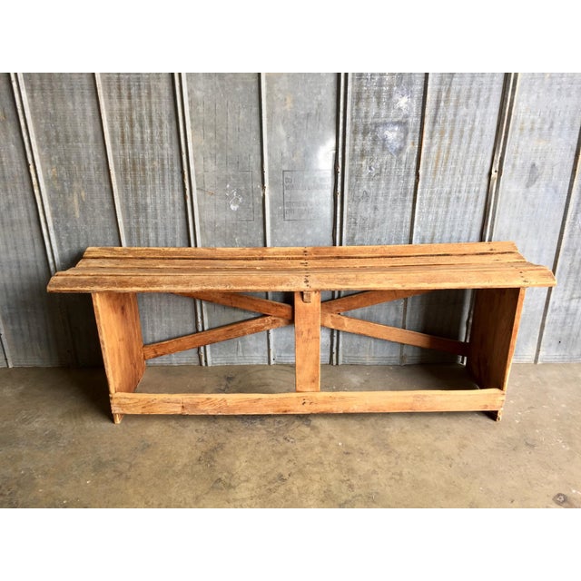 Vintage Train Station Bench Chairish