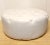 White Leather Diamond Tufted Ottoman For Sale - Image 4 of 4