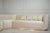 Cream L-Shaped Sectional Sofa with Gold Base and Velvet Cushions from Kabinet For Sale - Image 4 of 11