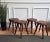 Wood Italian Walnut Stools with Carved Turned Legs, 1890s, Set of 4 For Sale - Image 7 of 8