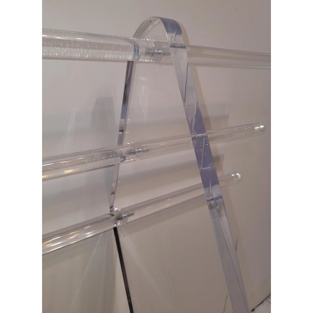 Mid Century Lucite Valet Towel or Blanket Rack For Sale - Image 10 of 12