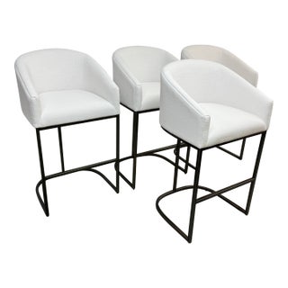 Restoration Hardware Emery Bar Stools, Set of Four For Sale