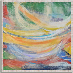 Martine Goeyens, Abstract Painting, 2020s, Acrylic on Plywood, Framed
