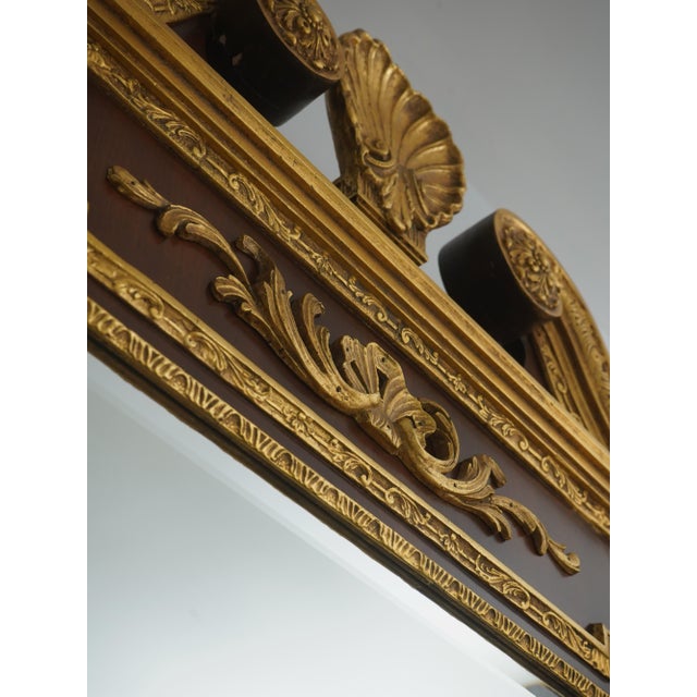 1990s Friedman Brothers Mahogany Gold Gilt Trim Chippendale Mirror For Sale - Image 5 of 10