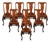 Set of 8 Antique Mahogany Queen Anne Style Dining Chairs With Claw Feet, Circa 1900 For Sale