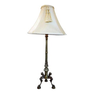 French Etruscan Revival Gilt Bronze Table Lamp For Sale