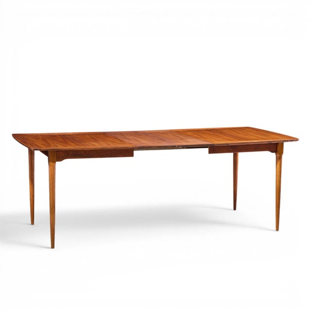 Ramseur Mid Century Walnut Expanding Dining Table With 3 Leaves For Sale - Image 12 of 16