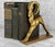 An Art Deco Brass Ibex Library Sculpture, c.1970's - Cast Brass with a Mild Tarnished Finish - Unpolished - 9" Tall -...