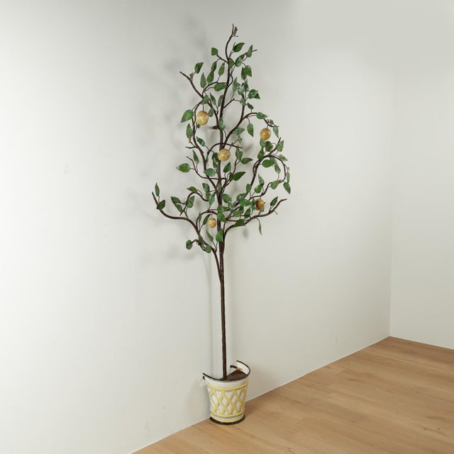 Vintage Italian Tole Lemon Tree Sculpture For Sale - Image 10 of 12