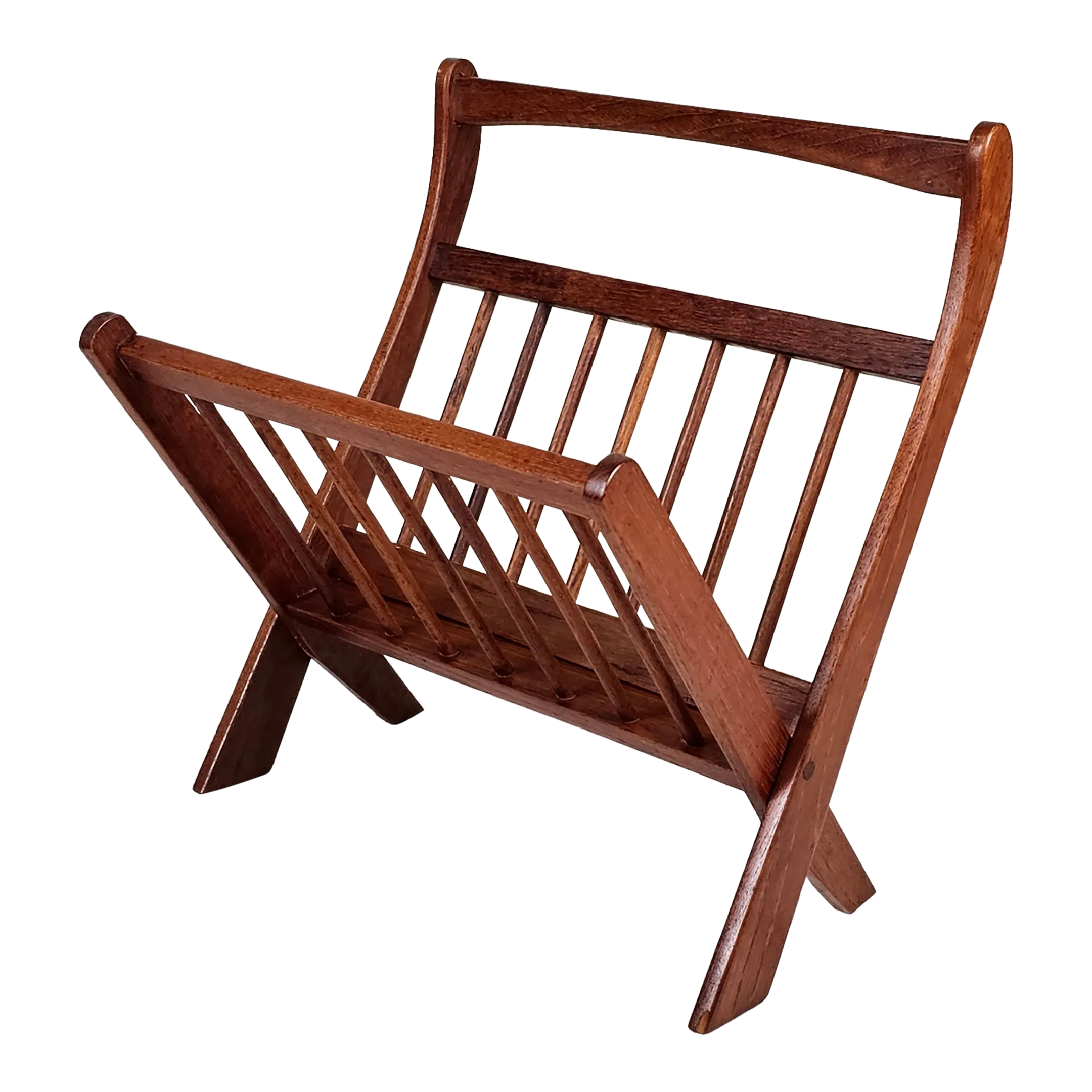 1960s Danish Teak Folding Magazine Stand by Ernest Sohn For ETCO