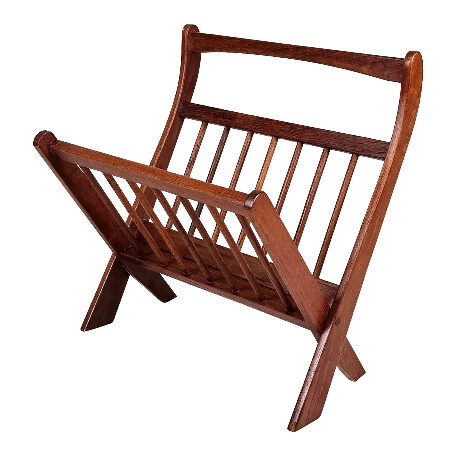 1960s Danish Teak Folding Magazine Stand by Ernest Sohn For ETCO