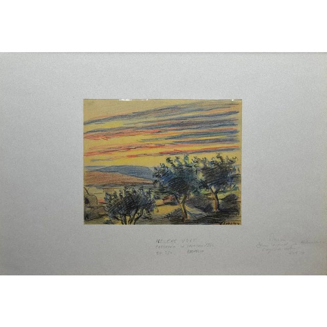 Morocco is an original pastel drawing realized by Helen Vogt, in 1944. Dated on the lower right. Included a Passepartout:...